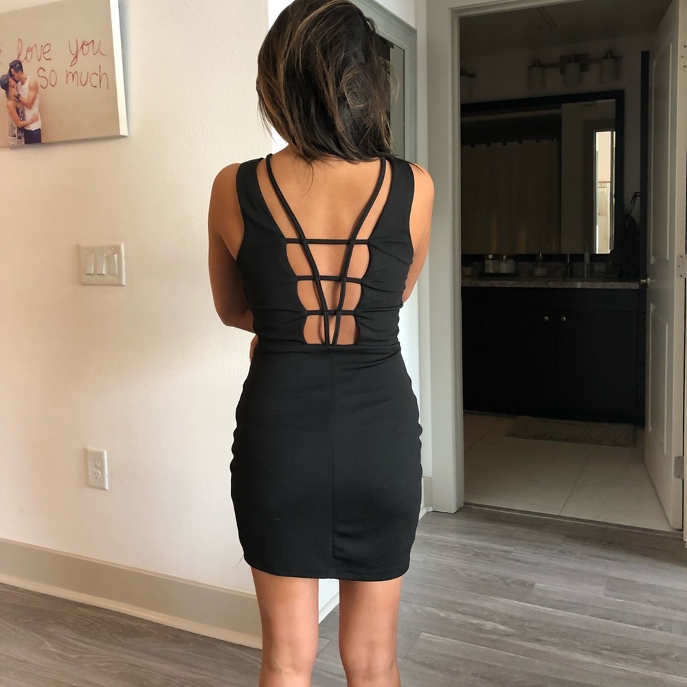 Black mini dress
